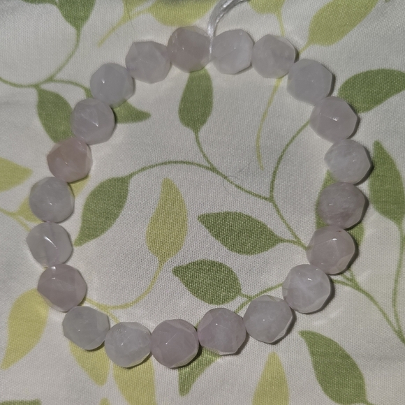 10mm Pink Quartz Bracelet - Picture 6 of 10